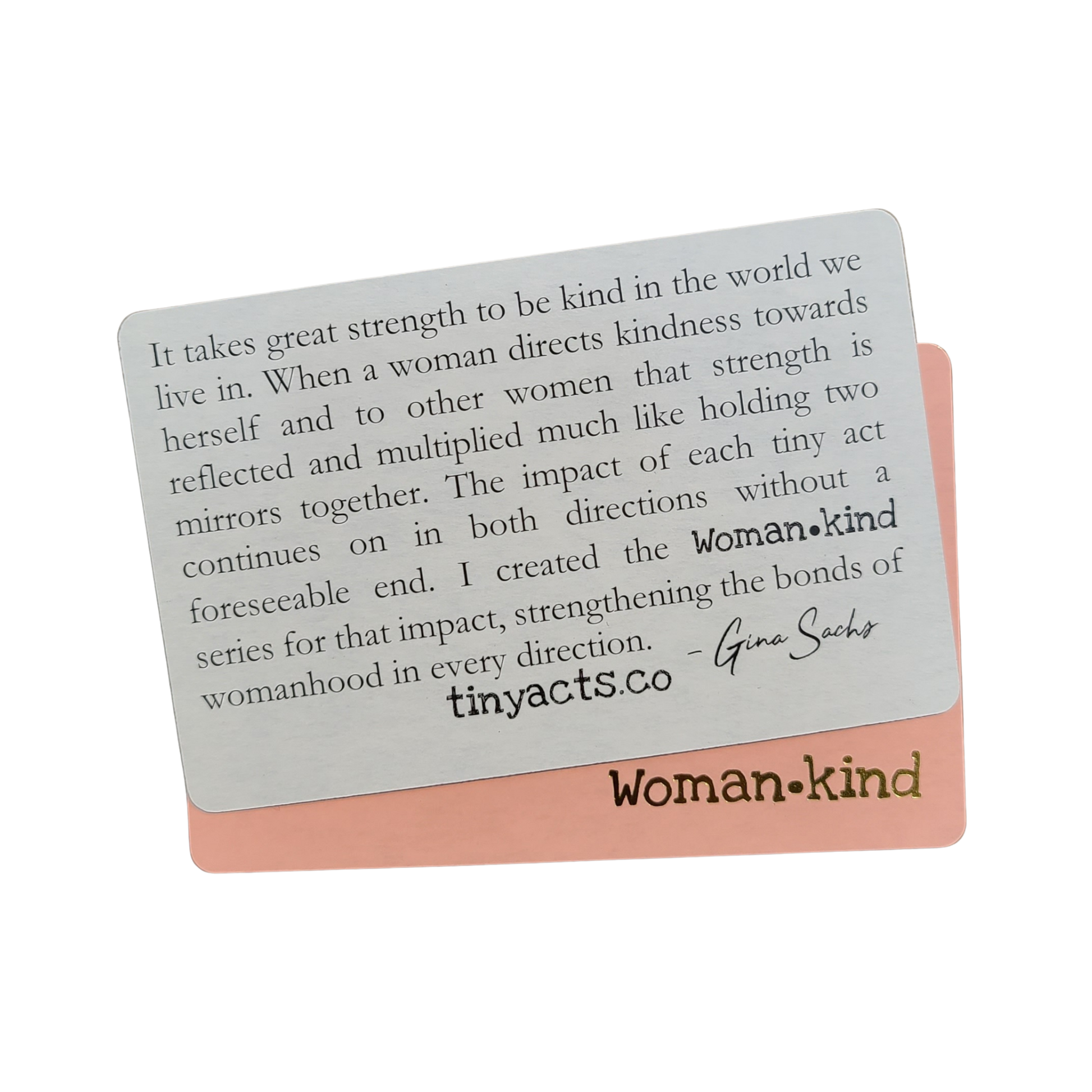 tinyacts.co, Tiny Acts of Kindness, Kindness Cards, Womankind